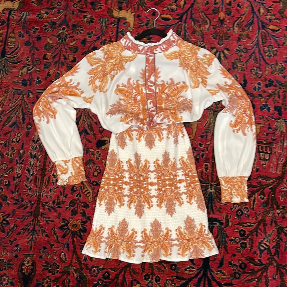 Silky floaty romantic mini dress